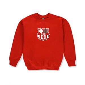 Logo FC Barcelona kids' sweatshirts Unisex red and white